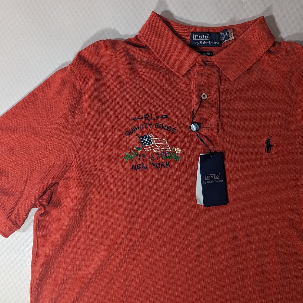 NEW- Size M Men's Polo Ralph Lauren Polo Shirt Cotton Classic Fit Red MSRP$125 - Picture 5 of 9